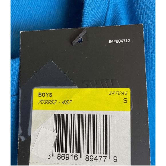 NEW Boys Small NIKE Just Do It Swoosh Short Sleeve T-Shirt Tee Blue 709952-457 - Picture 4 of 4